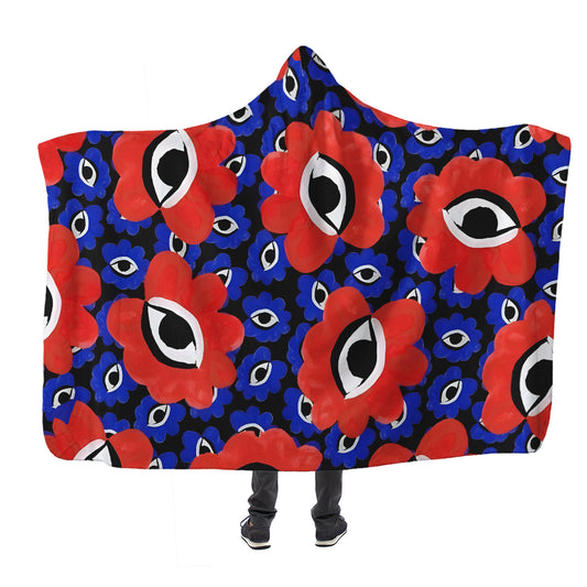 Eyes Hooded Blanket
