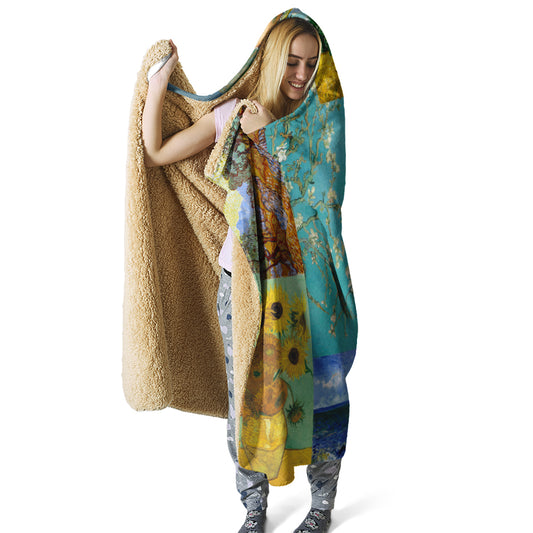 World Art Hooded Blanket