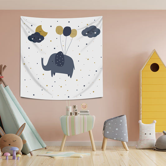 Flying Elephant Wall Covering - 128cm x 128cm