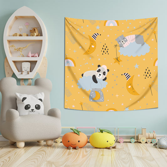 Sleepy Bear - Sleepy Bear - 130cm x 130cm - Wall Covering - Kids Room