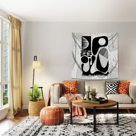 Black Thoughts - Black Thoughts -Wall Covering - 130cm x 130cm