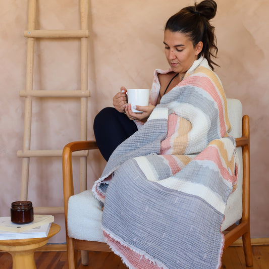 Lucilla 100% Cotton TV Blanket | Throw | Knee Blanket | 130X170CM