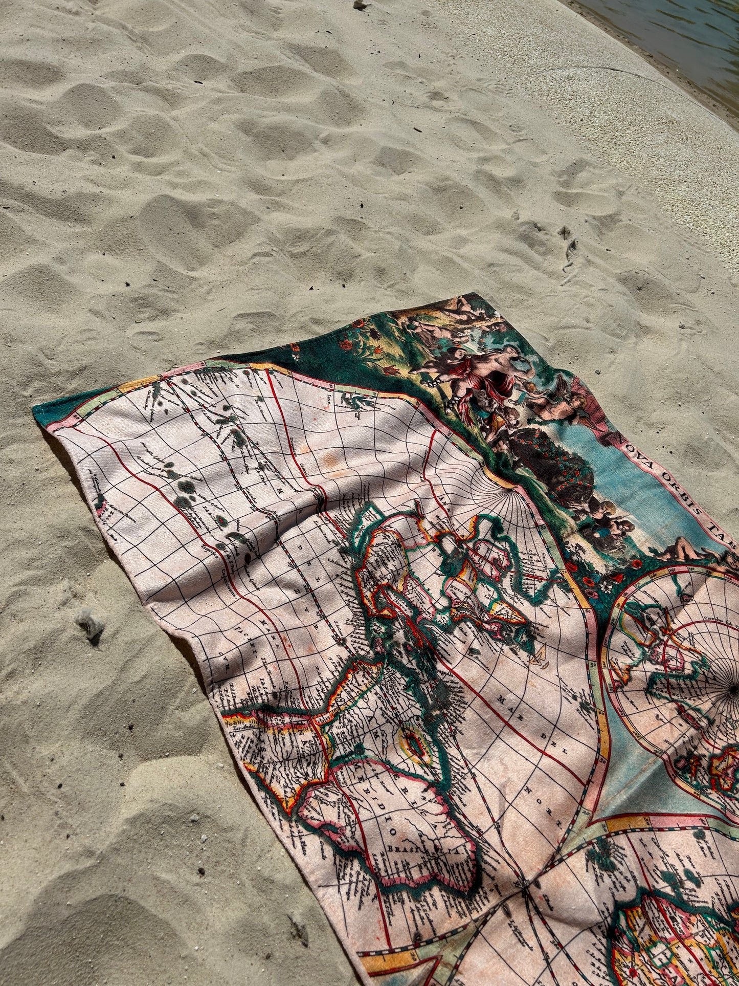 World Map-Nova Orbis Tabula Beach Towel
