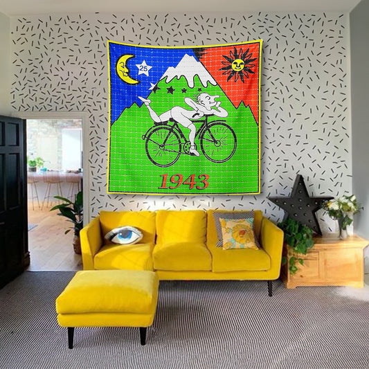 Bicycle Day 1943 Albert Hofmann Wall Covering-130x130 cm