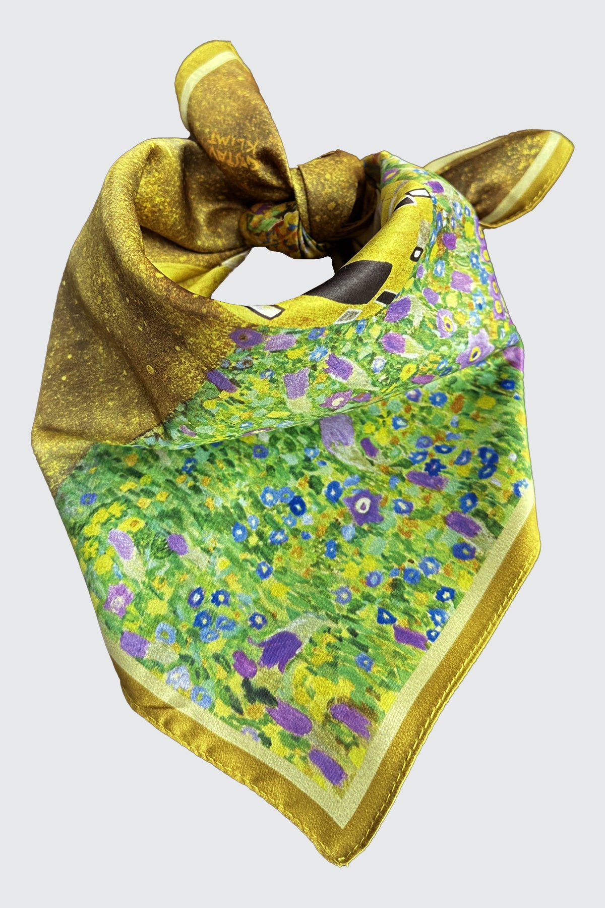 Striessnig wein replica Gustav Klimt (The Kiss) good 100% Silk Scarf SIGNED! 36”x34”