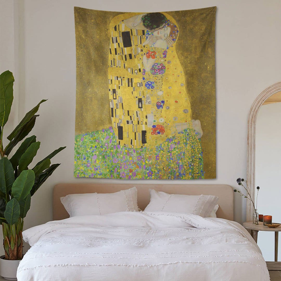 The Kiss Gustav Klimt-Öpücük-Duvar Örtüsü - 130cm x 150xm