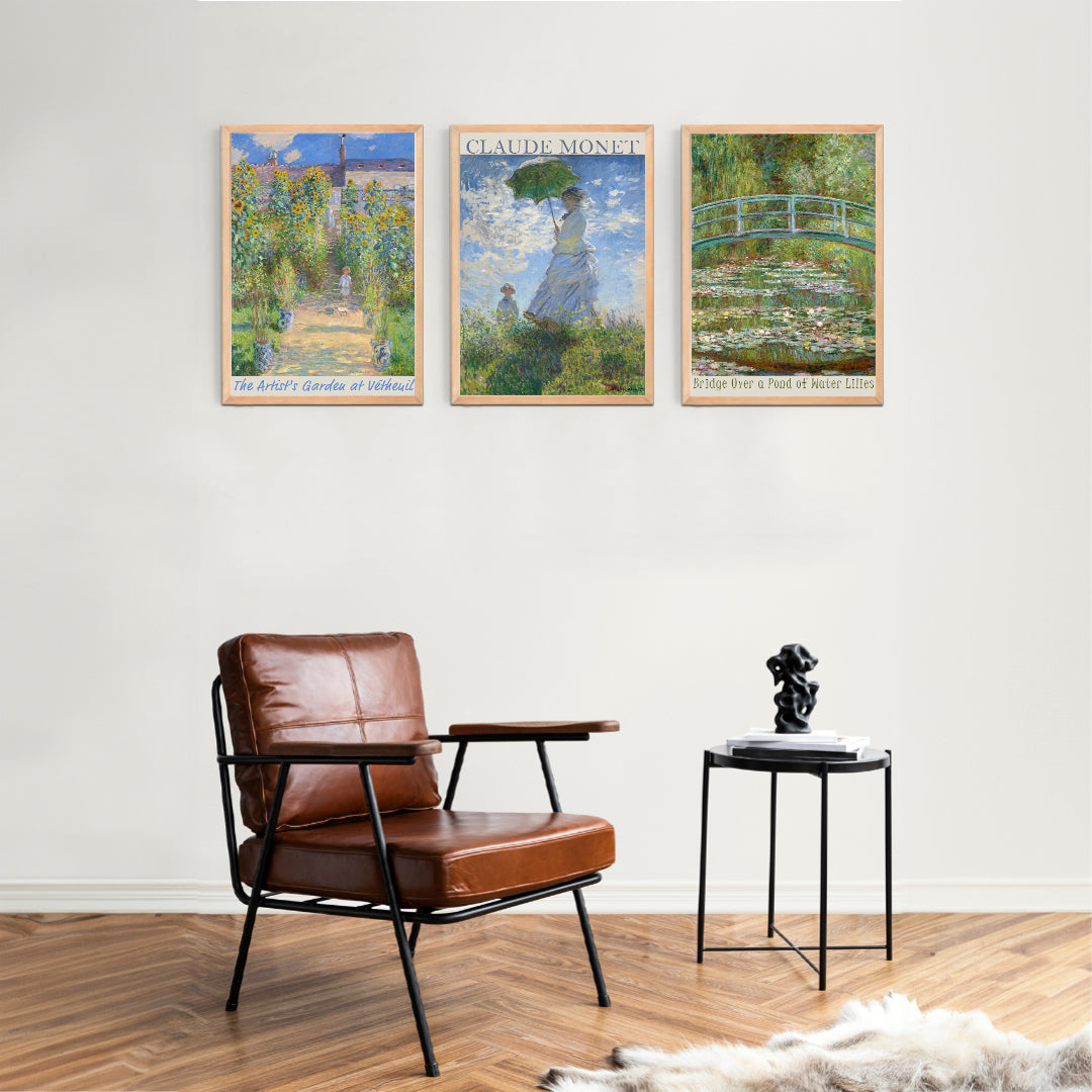 Claude Monet-I 3'lü Set