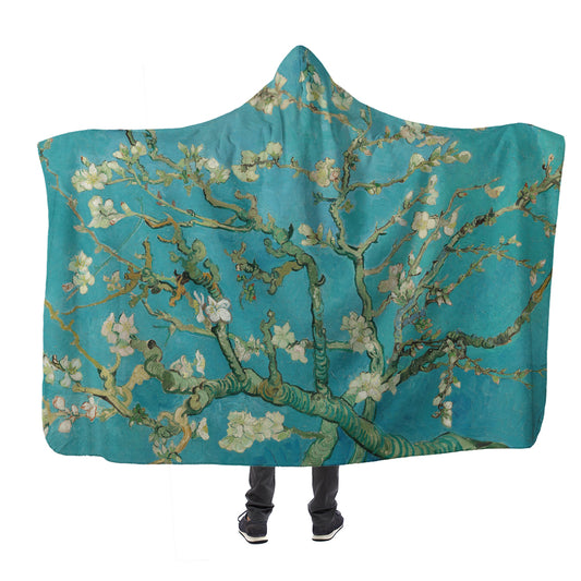Almond Blossom Hooded Blanket 