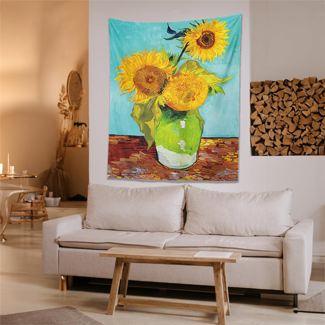 Ayçiçekleri- Van Gogh Duvar Örtüsü - 100x130 cm