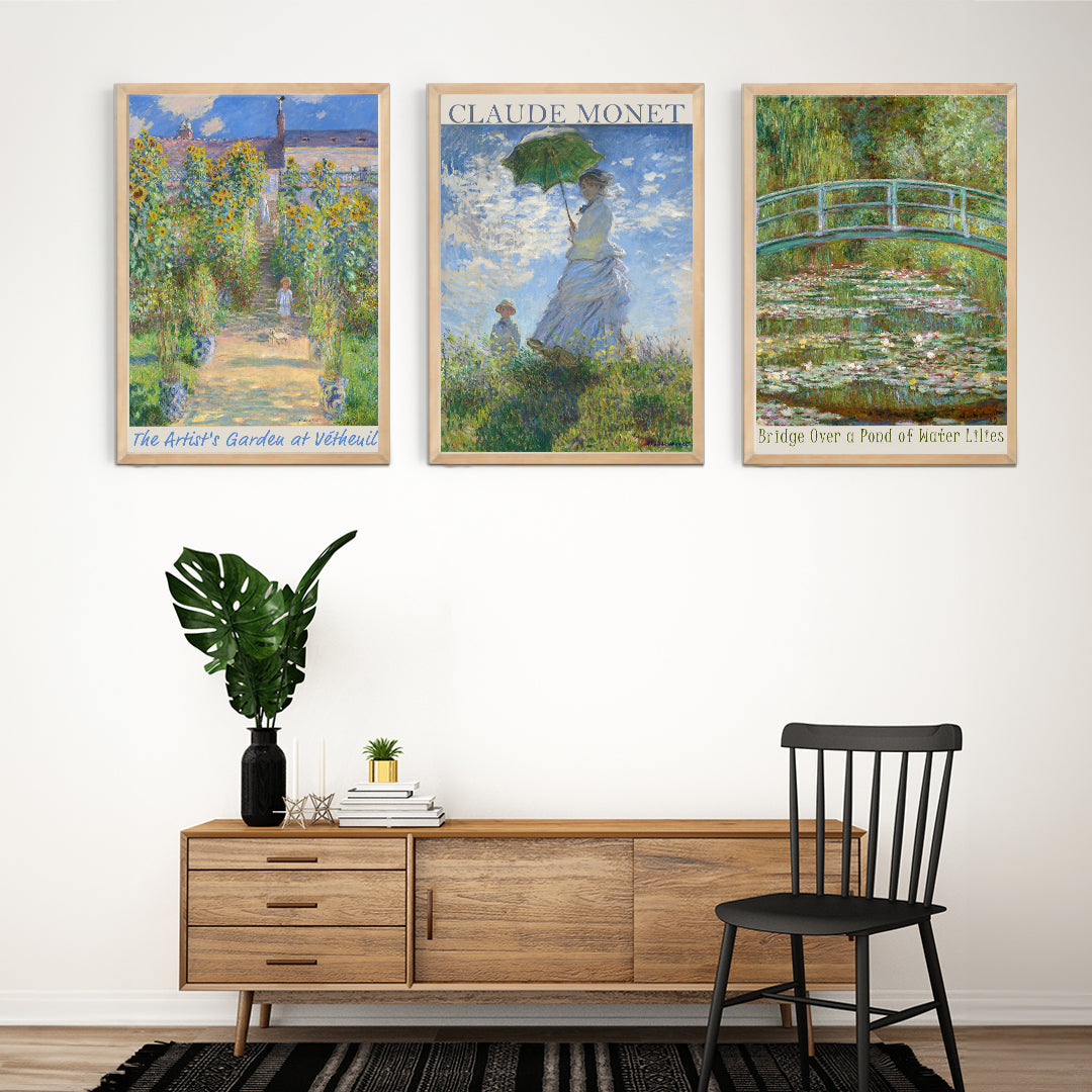 Claude Monet-I 3'lü Set