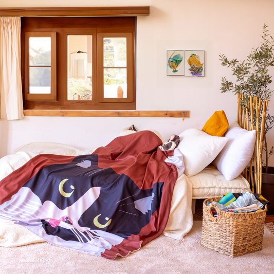 Cat Fleece TV Blanket
