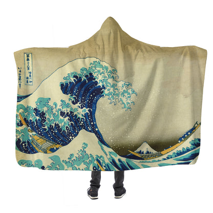 The Great Wave - Great Wave Hooded Blanket 