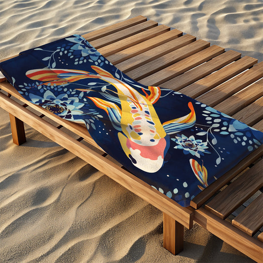 Koi Beach Towel