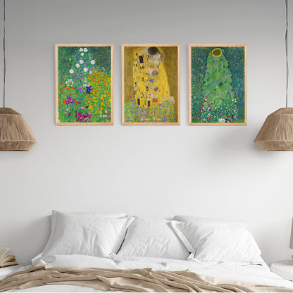 Gustav Klimt 3'lü Kanvas Set