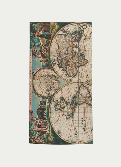 World Map-Nova Orbis Tabula Plaj Havlusu