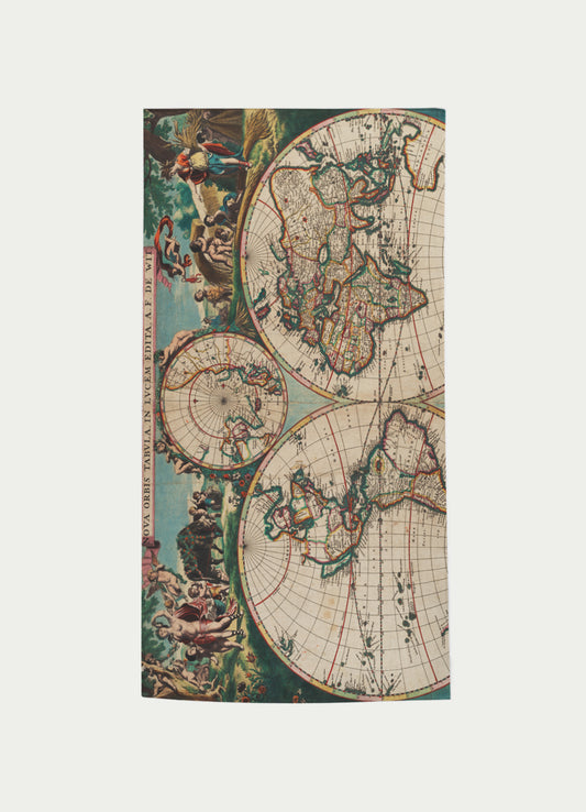 World Map-Nova Orbis Tabula Plaj Havlusu