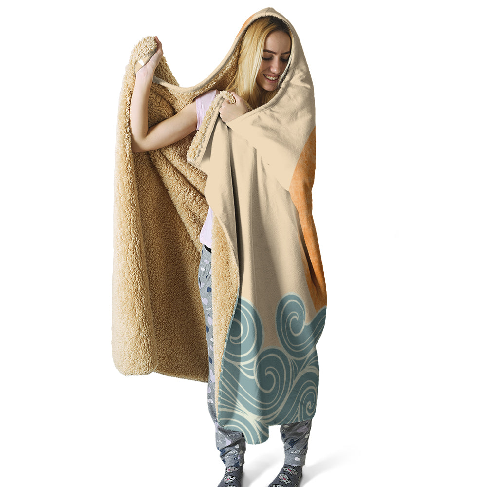 Ocean Wave Hooded Blanket 