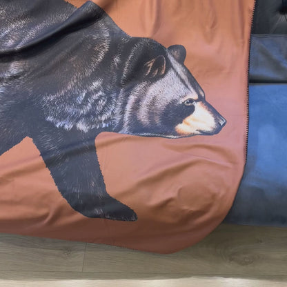 Black Bear Fleece TV Blanket