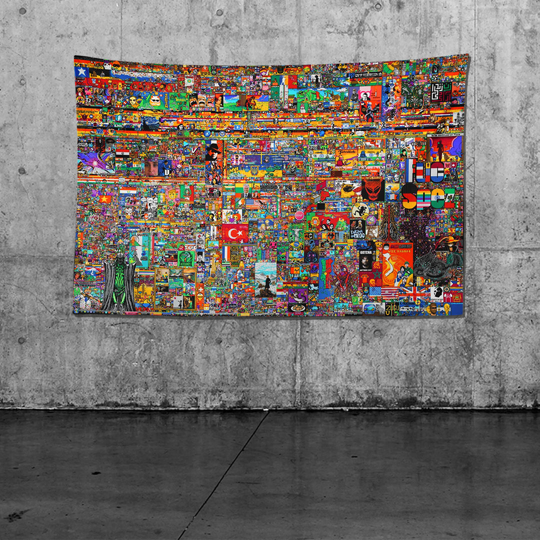 r/place Reddit 2023 Wall Covering-150x100 cm