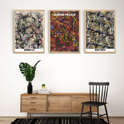 Jackson Pollock 3'lü Kanvas Set