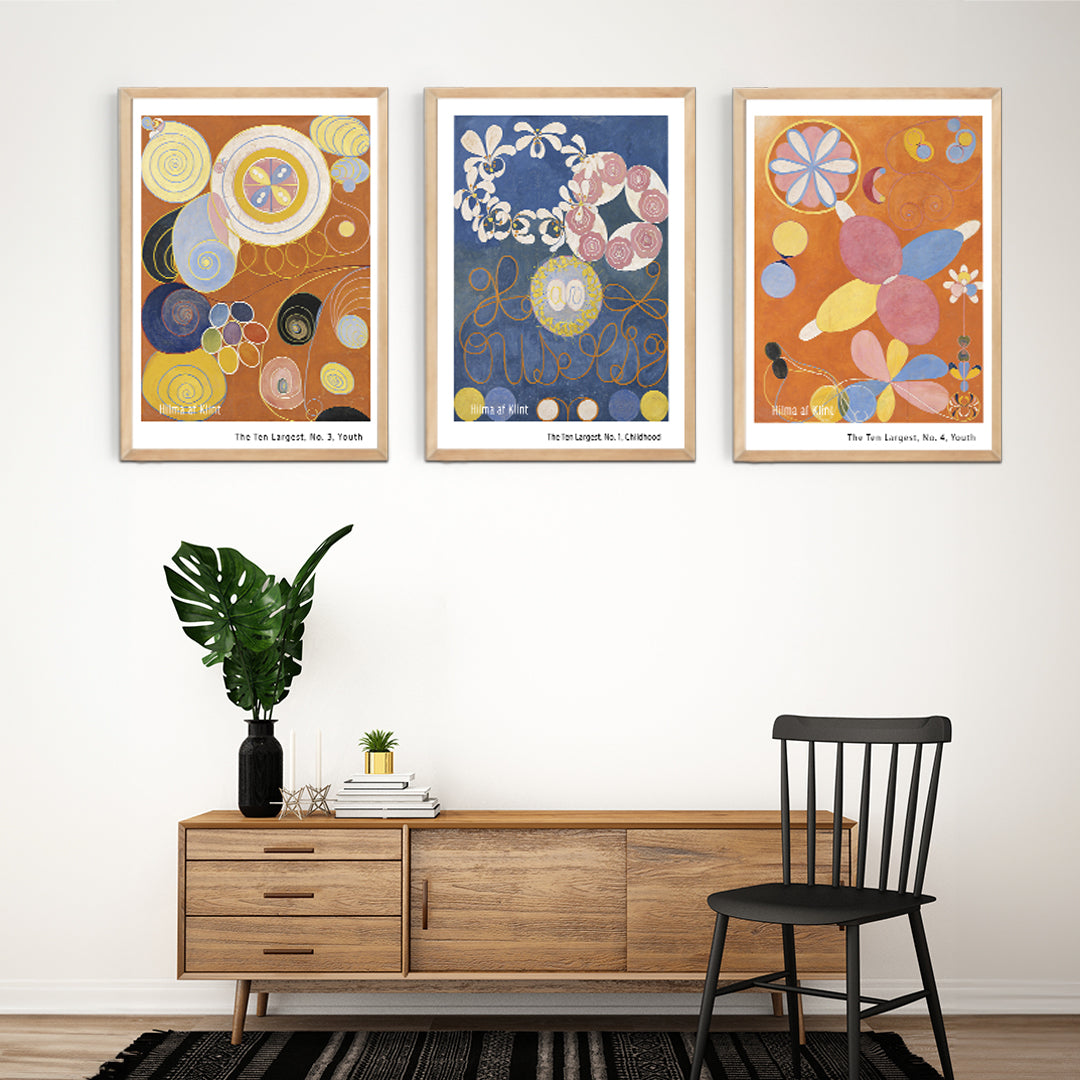 Hilma af Klint 3'lü Kanvas Set