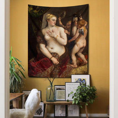 Venus with a Mirror Titian, 1555 Wall Covering - 130cm x 150cm