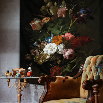 Vase with Flowers, 1700 - Vase with Flowers, 1700 - Wall Covering - 130cm x 150cm - Rachel Ruysch