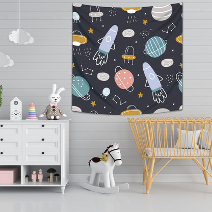 Space - Space - 130cm x 130cm - Wall Covering - Kids Room