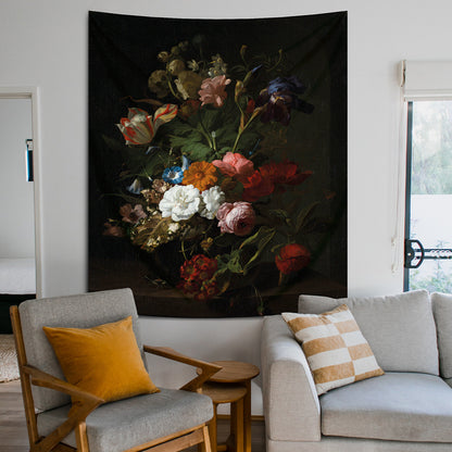 Vase with Flowers, 1700 - Vase with Flowers, 1700 - Wall Covering - 130cm x 150cm - Rachel Ruysch