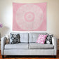 Mandala Sun Pink Duvar Örtüsü - 150cm x 130cm