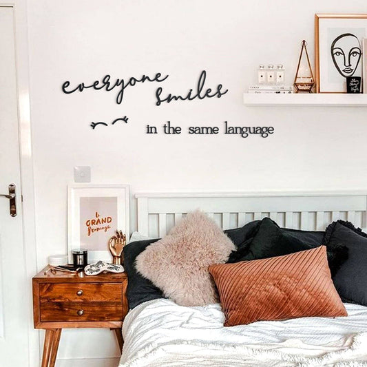 Everyone Smiles In The Same Language Metal Wall Decoration