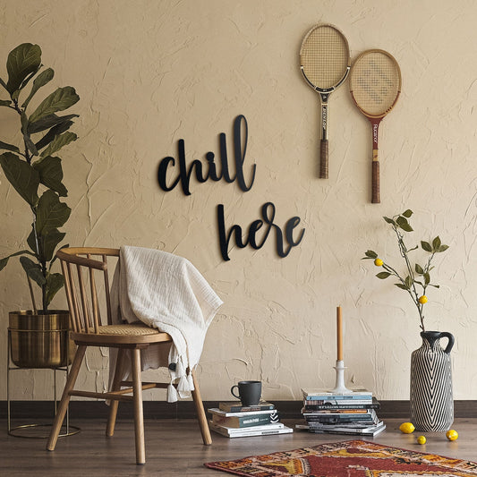 Chill Here Metal Wall Decoration